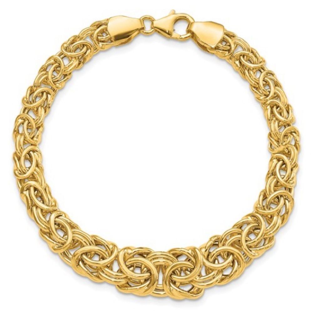 14k Gold Graduated Byzantine Bracelet: A Masterpiece of Craftsmanship & Elegance